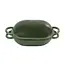 Чавунна овальна форма для випікання хліба з кришкою 25×17×15 (см) форма для хліба в духовку Зелений Premium Cookware HP-1-23-GREEN - мініатюра 1