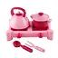 Детский игровой набор посуды с газовой плитой 70408(Pink) 6 предметов, розовый - миниатюра 1