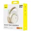 Беспроводные наушники Baseus Bowie H1i Noise-Cancellation Wireless Headphones полноразмерные белые - миниатюра 4