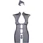 Эротический костюм стюардессы Obsessive Stewardess 3 pcs costume grey S/M, серый - миниатюра 5