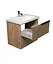 Тумба Мойдодир Grace 70-A з умивальником ID-70 дуб підсмажений - мініатюра 2