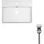 Умивальник Qtap Nando LT підвісний прямокутний 600x440x130 мм White + донний клапан PU02O, Білий - мініатюра 1