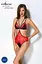 Напівпрозорий боді з мереживом Passion Peonia Body XXL/XXXL red - мініатюра 5