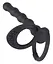 Анальна пробка з ерекційним кільцем Black Velvets Cock And Ball Ring 19 см (чорний) - мініатюра 1