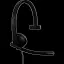 Гарнітура Logitech H570e Corded Mono BLACK-USB-A (981-001426) (7095236) - мініатюра 4