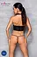 Комплект білизни з відкритими грудьми Passion GENEVIA Set WITH OPEN BRA XXL/XXXL black корсет стрінги - мініатюра 6