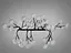 Мінімалістична новинка люстра в кабінет "Світлячок", 45 ламп, чорний - мініатюра 1