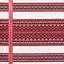 Лляная ткань с украинским орнаментом "Рандеву красный" (от 1 м) - миниатюра 2