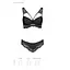Комплект із еко-шкіри з мереживом Passion Loona Set black L/XL - мініатюра 7
