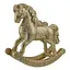 Елочная игрушка MIS LT Лошадь-качалка 11х4х11,5 см золотой - миниатюра 1
