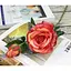 Троянда штучна Real Touch латексна квітка з бутоном 65 см сицилійський апельсин рожево-персикова - мініатюра 2