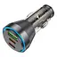 Зарядное устройство для авто Hoco NZ12D Lucky car charger 3 порта 2*Type-C + 1*USB 60 W черно прозрачный - миниатюра 6