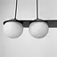 Подвесная люстра в сферических мотивах с тремя плафонами Ст. 921/3 BK+WT | Line F - миниатюра 4