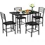 Комплект мебели Costway Katarina стол и 4 стулья черный - миниатюра 6