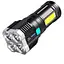 Ліхтар ручний потужний 4 лінзи та діод у ручці, АКБ 14500 (905) - мініатюра 1