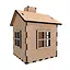Заготовка для декорування "Будиночок 9" FDPO-348 з LED свічкою в комплекті - миниатюра 2