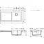 Кухонная мойка Hansgrohe S5110-F450 1050x510 полочка справа Concretegrey 43330380, Sand - миниатюра 2