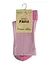 Носки детские высокие в рубчик из индийского хлопка розовые 413020 - миниатюра 2