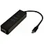 Хаб Usb Dynamode 4-in-1, черный, Type-C 3.1 - 3xUsb 3.0 / GLan, кабель 13 см (Usb3.1-TYPEC-RJ45-Hub3) - миниатюра 1