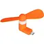 Вентилятор мобильный MicroUSB оранжевый - миниатюра 1