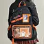 Рюкзак стильный оранжевый с прозрачными отсеками Stylish Backpack Orange 43x33 - миниатюра 2