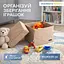 Кофр  ORGANIZE  для зберігання речей та іграшок з кришкою 30*30*20 см (бежевий) - мініатюра 1