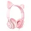 Накладні навушники Hoco W36 Cat ear (3.5mm/1.2m) Pink - мініатюра 1