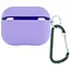 Силіконовий футляр з мікрофіброю для навушників Airpods Pro Бузковий / Dasheen - мініатюра 1