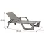 Шезлонг пластиковий Bica Zanzibar, бежево-сірий - мініатюра 4