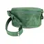 Шкіряна поясна сумка зелена вінтажна - мініатюра 1
