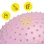 Мяч для фитнеса (фитбол) Cornix 65 см полумассажный Anti-Burst Light Pink XR-0481 - миниатюра 3