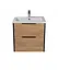 Тумба Мойдодир Line Craft 60 з умивальником Rodeo 60 дуб крафт/Чорний - мініатюра 7