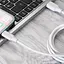 Кабель Proove Striped Silicone USB to Lightning (1m) white - мініатюра 2