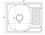 Кухонная мойка Brinex 5848 0,8 мм, врезная BRIN5848SAT08 - миниатюра 6