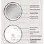 Зеркало Dusel Led DE-M2071D Black кругле 80x80 см сенсорне включення + підігрів+годинник/темп, Чорний - мініатюра 7