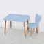 Дитячий стіл зі стільцем 04-027BLAKYTN пастельно синій - мініатюра 2