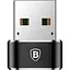 Адаптер Baseus USB Male to Type-C Female Adapter Converter black (CAAOTG-01) - миниатюра 2