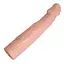 Насадка на пенис с вибрацией Baile Silicone Sleeve 18 см телесный - миниатюра 2