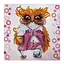 Набор для вышивки бисером "Сова с чашкой кофе" AM-104 15х15 см - миниатюра 1