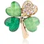 Брошь Листок клевера светло-зеленый (84946789) - миниатюра 1