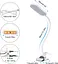Гнучка світлодіодна лампа для читання регульоване затискне світло з 3 колірна температура регульована яскравість - мініатюра 4