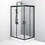 Душевая кабина Am.Pm Gem Twin Slide 120x80 см стекло прозрачное black matt W90UG-404-120290-BT, Черный матовый, Универсальная, прозрачная - миниатюра 4