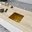 Кухонная мойка золотая из нержавеющей стали 45 см под столешницу Nett NG-4643, Золотой - миниатюра 6