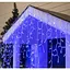 Зовнішня новорічна гірлянда бахрома (білий дріт) Xmas W-2 10x0.6 м 200 LED Синій - мініатюра 1