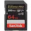 SanDisk Карта пам'яті SD 64GB C10 UHS-I U3 R200/W90MB/s Extreme Pro V30 - мініатюра 1