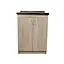 Тумба кухонна з накладною мийкою ЛДСП 60х60х83 см Дуб сонома (52868-01111) - мініатюра 1
