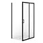 Душевая кабина Cersanit Brasco 100x80 см прямоугольная раздвижная прозрачное стекло без поддона black S168-015, прозрачный, черный - миниатюра 1