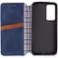 Кожаный чехол-книга GETMAN Cubic (PU) для Samsung Galaxy M35 5G Синий - миниатюра 3