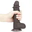 Фалоімітатор із присоскою LoveToy Sliding-Skin Dildo 7 17.5 см коричневий - мініатюра 6
