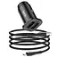 Адаптер автомобильный HOCO Micro USB Cable Wise road dual port car charger set NZ4 2USB, 4.8A - миниатюра 1